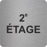 Plaque de porte carrée 2e etage alu