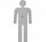 Silhouette homme en alu ou pvc avec braille