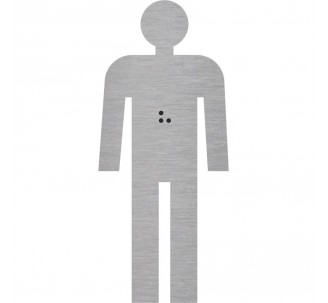 Silhouette homme en alu ou pvc avec braille