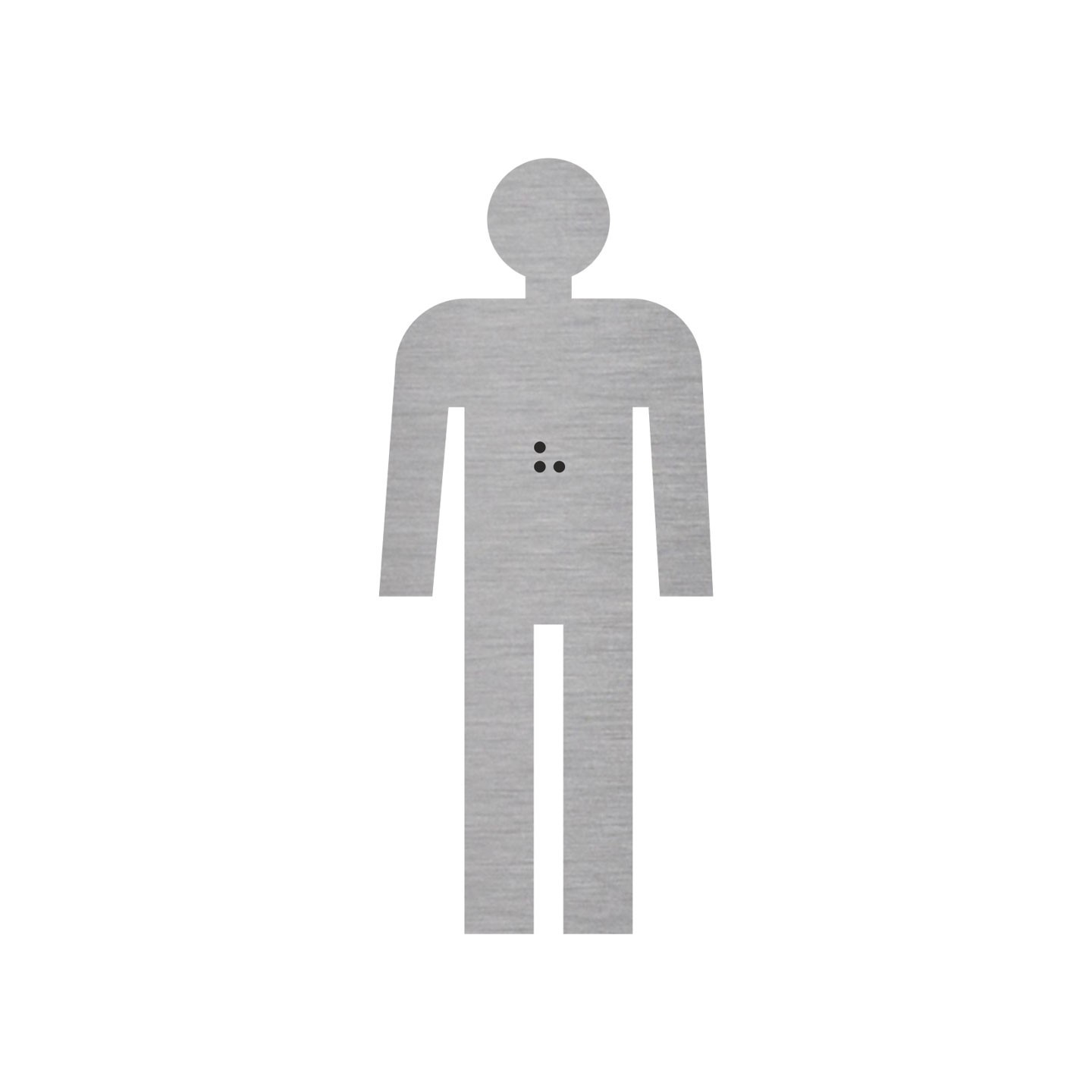 Silhouette homme en alu avec braille