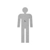 Silhouette homme en alu avec braille