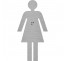 Silhouette femme en alu ou pvc avec braille