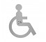Silhouette handicapé en alu ou pvc avec braille