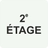 Plaque de porte carrée 2e etage blanche