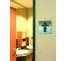 Plaque porte inox picto carré toilettes homme