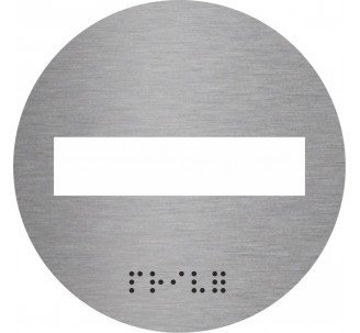 Picto en alu découpé avec braille Sens interdit