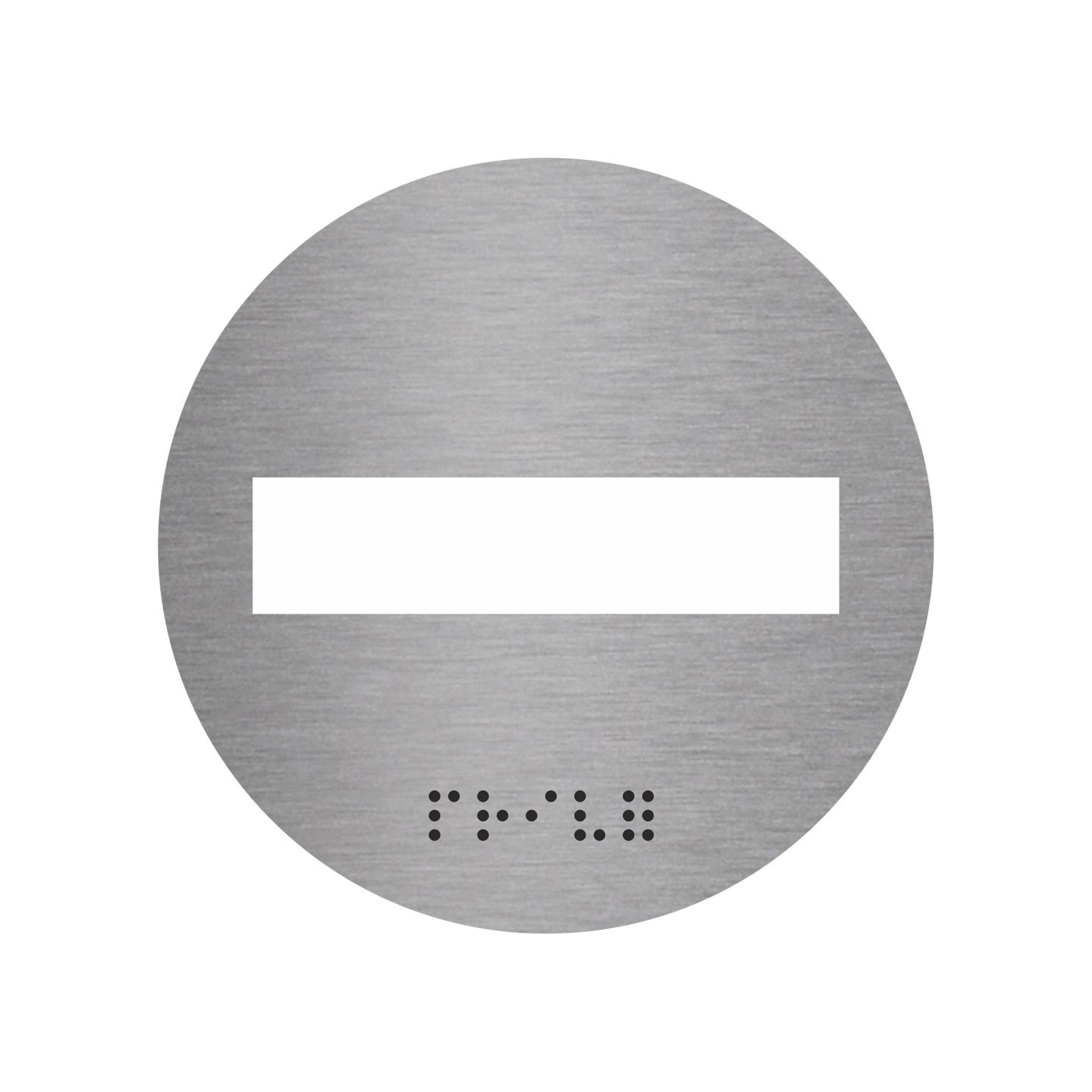 Picto en alu découpé avec braille Sens interdit