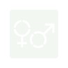 Picto alu brossé découpé pochoir 100mm de haut Symbole Homme - Femme