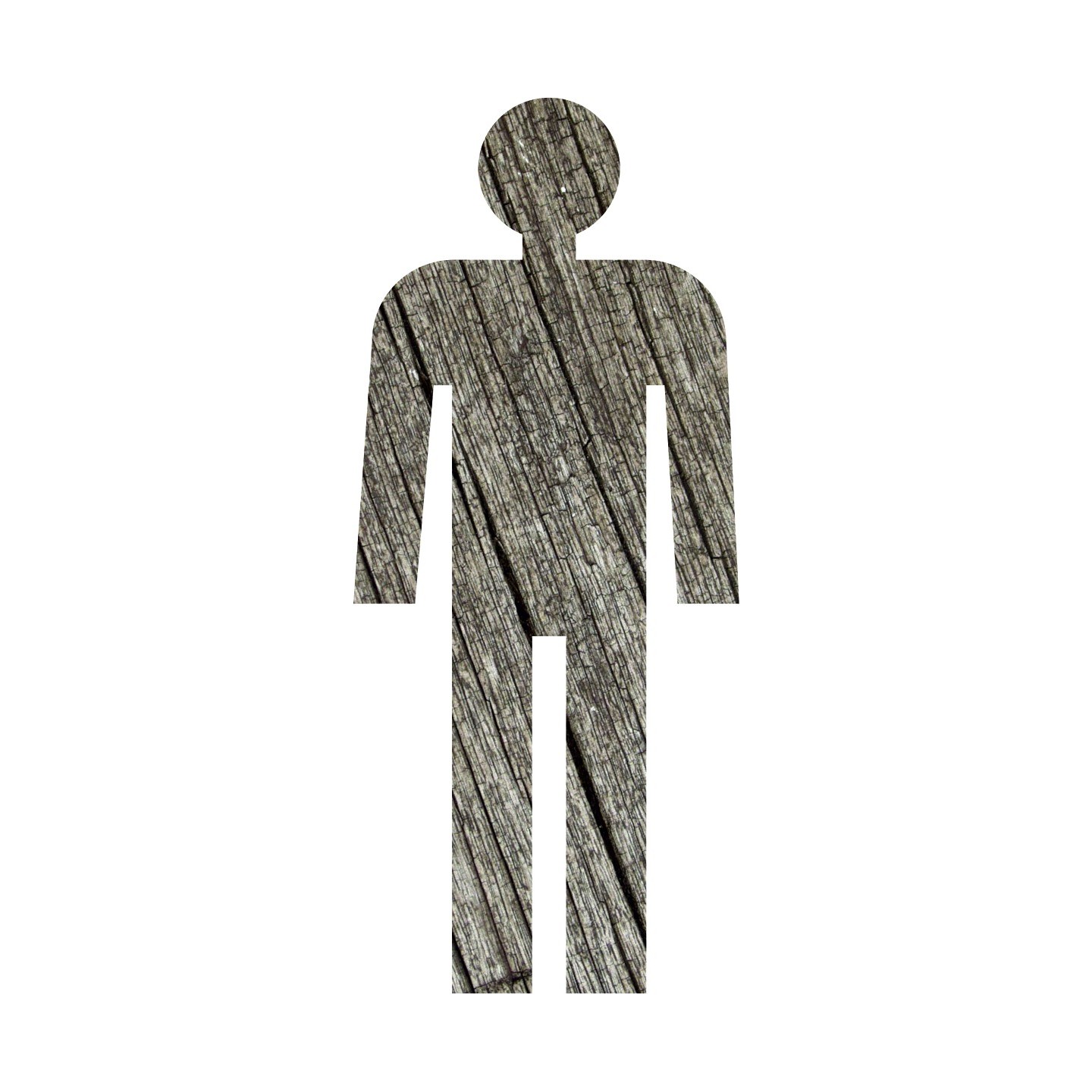 Silhouette à effet texture bois  Homme