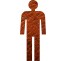 Silhouette à effet texture Cuir Homme