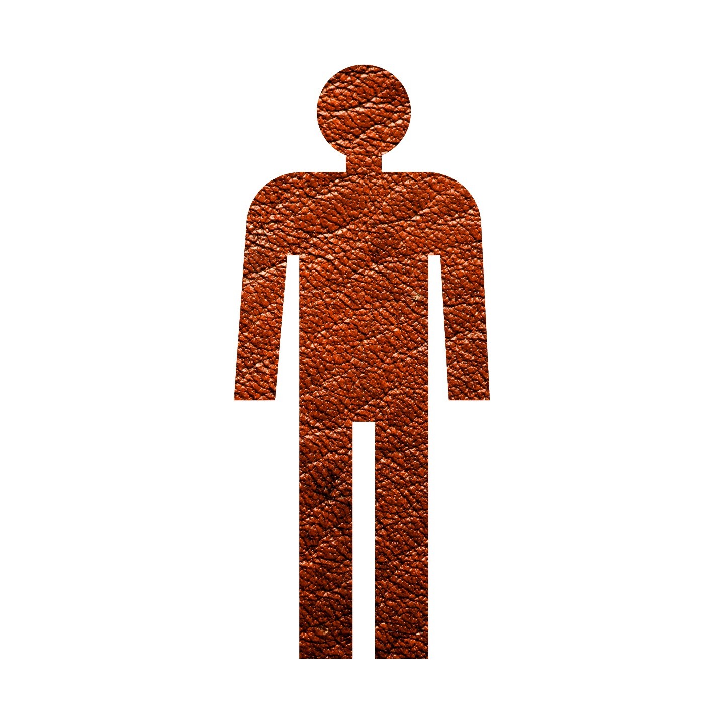 Silhouette à effet texture Cuir  Homme