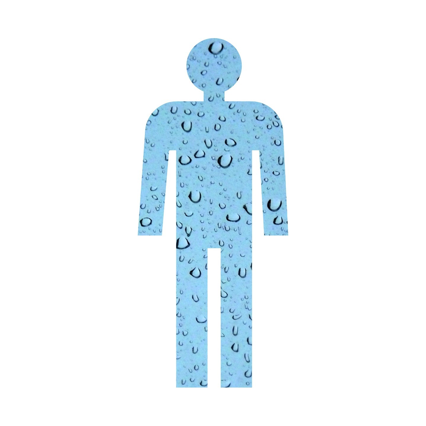 Silhouette à effet texture Goutte d'eau  Homme
