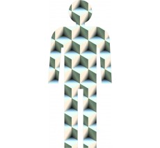 Silhouette à effet texture 3D Homme