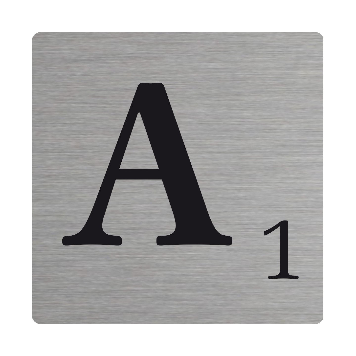 Lettre déco Scrabble en alu A