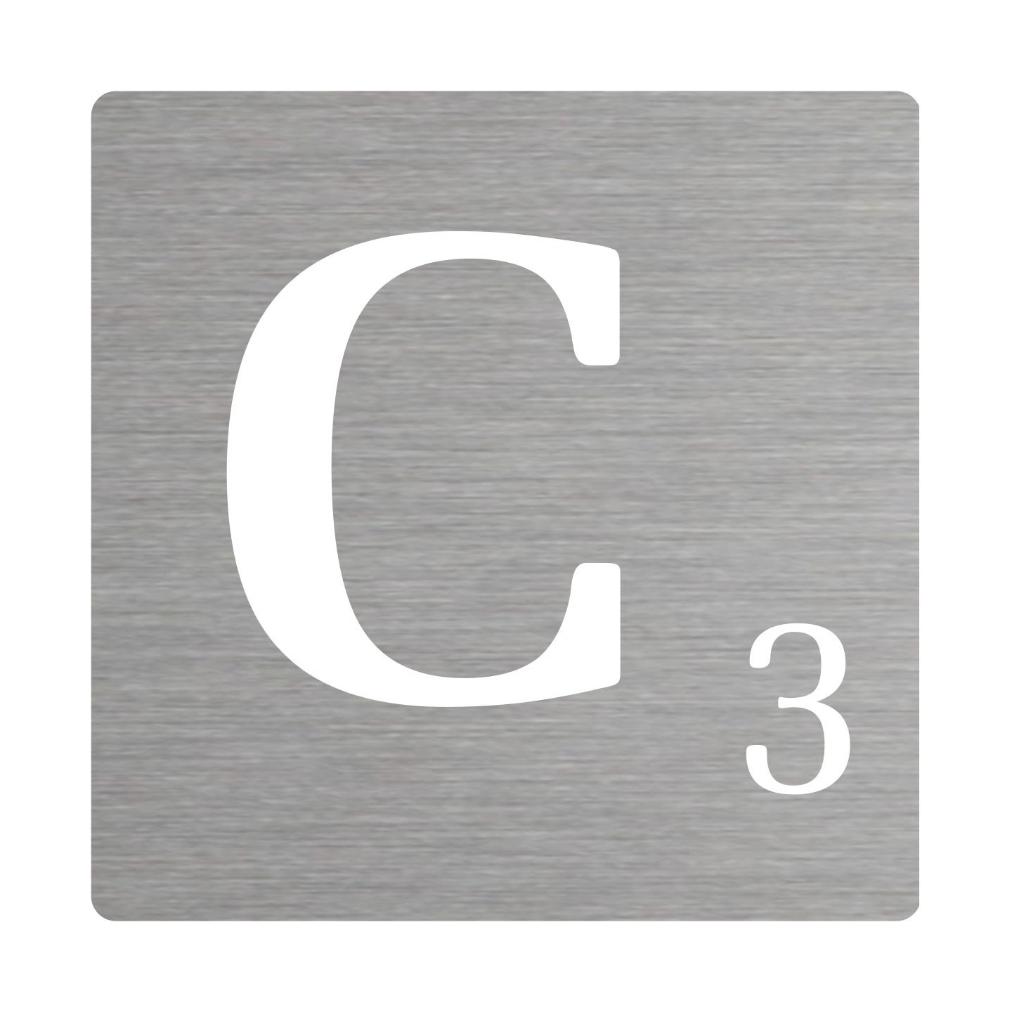 Lettre déco Scrabble en alu   C