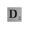 Lettre déco Scrabble en alu   D