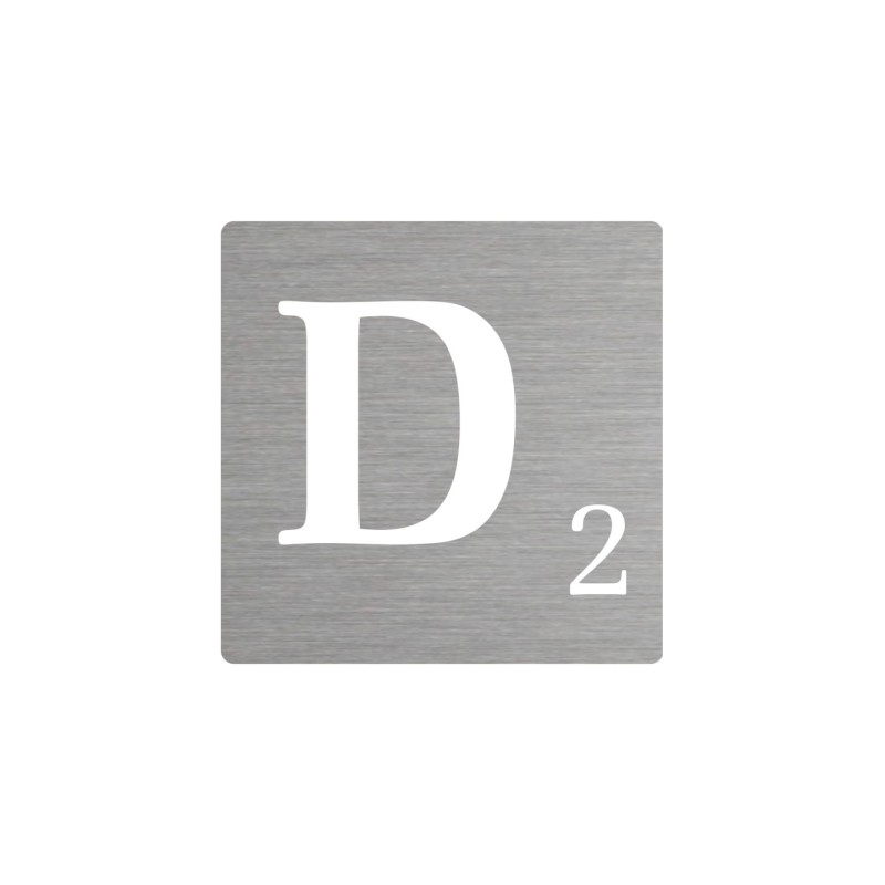 Lettre déco Scrabble en alu   D