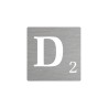 Lettre déco Scrabble en alu   D