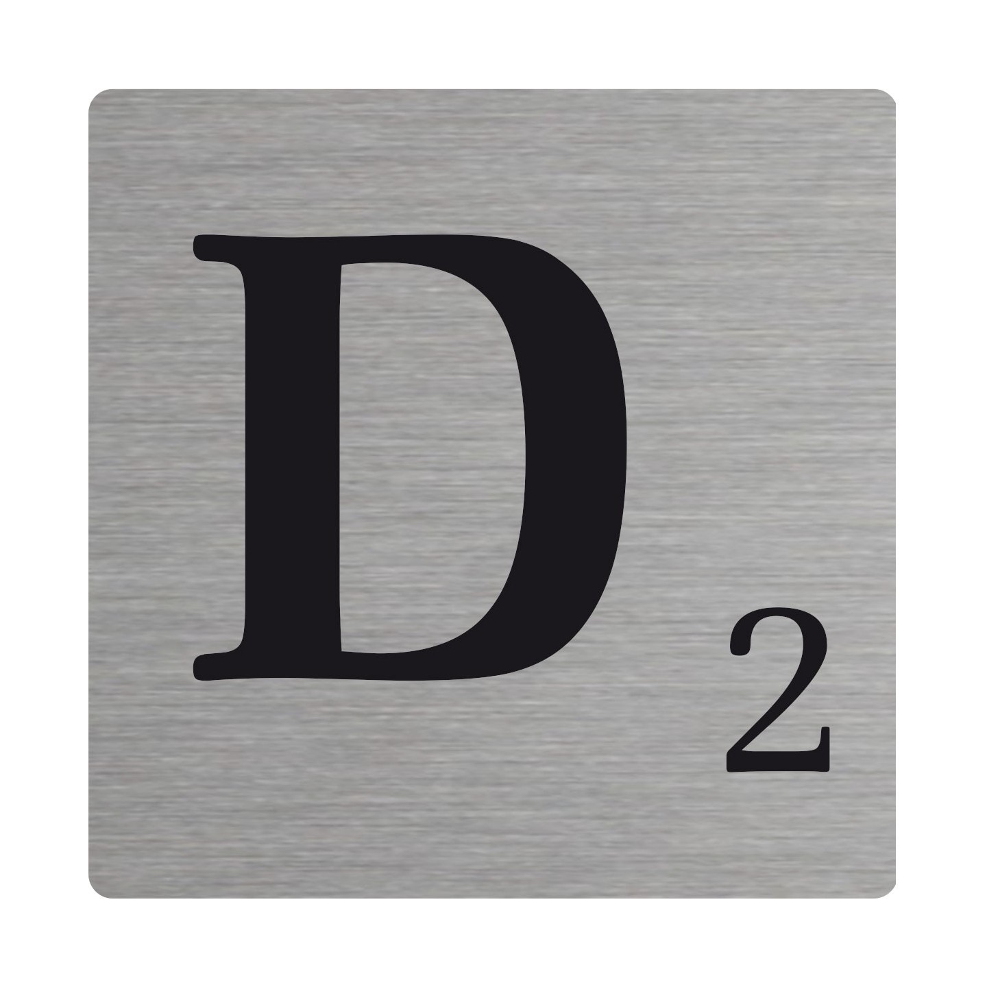 Lettre déco Scrabble en alu   D
