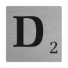 Lettre déco Scrabble en alu   D