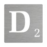 Lettre déco Scrabble en alu   D