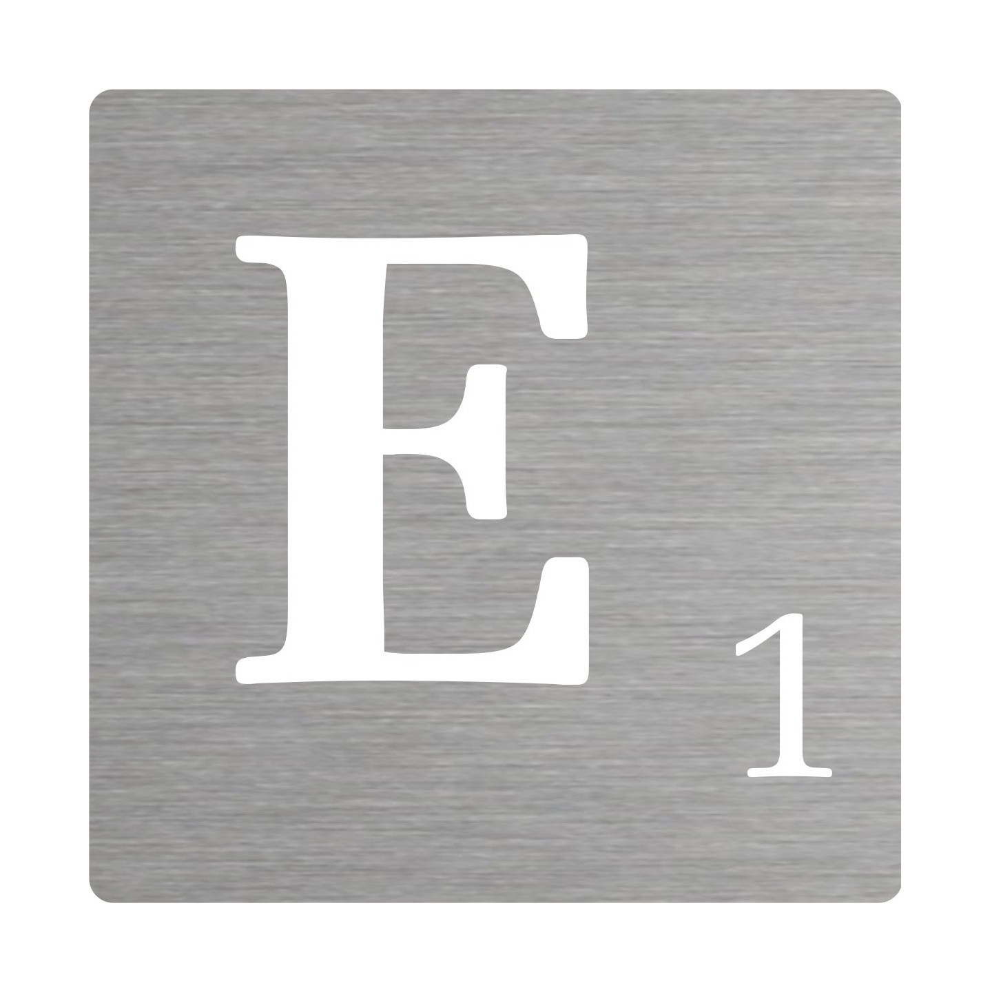 Lettre déco Scrabble en alu   E
