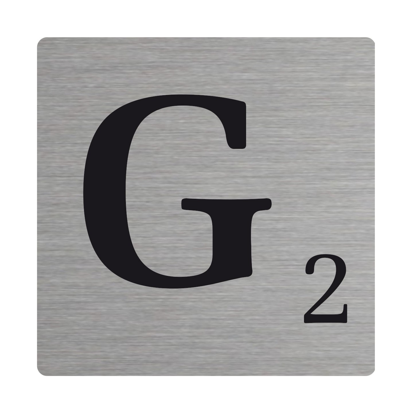 Lettre déco Scrabble en alu   G