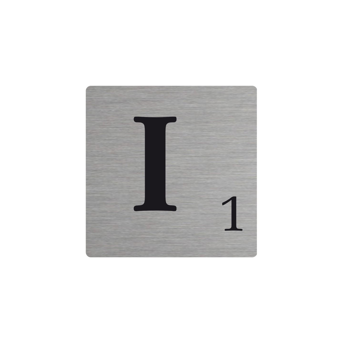 Lettre déco Scrabble en alu   I