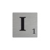 Lettre déco Scrabble en alu   I