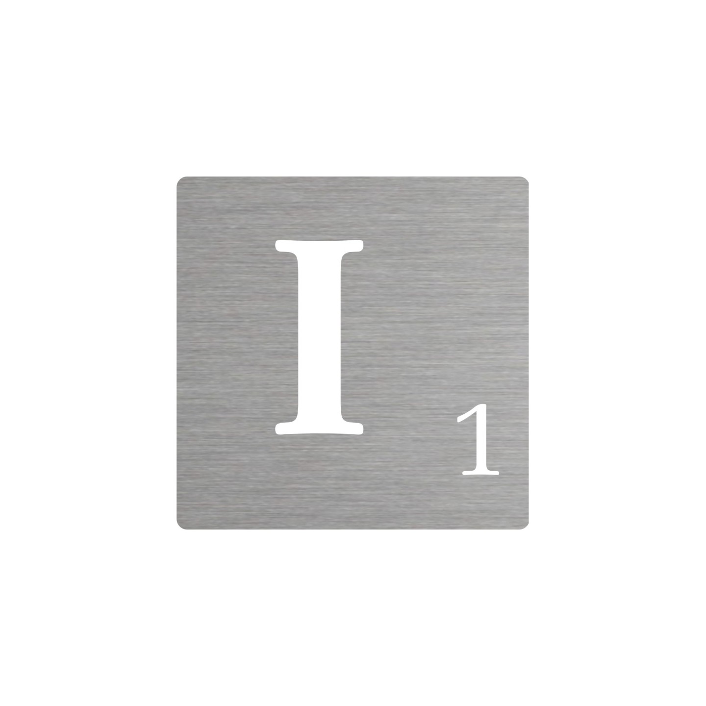 Lettre déco Scrabble en alu   I