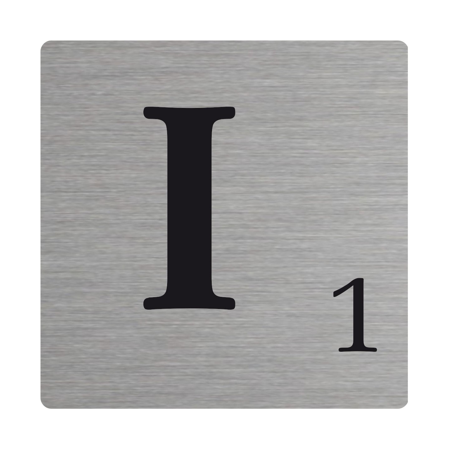 Lettre déco Scrabble en alu   I