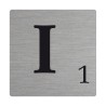 Lettre déco Scrabble en alu   I