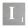 Lettre déco Scrabble en alu   I