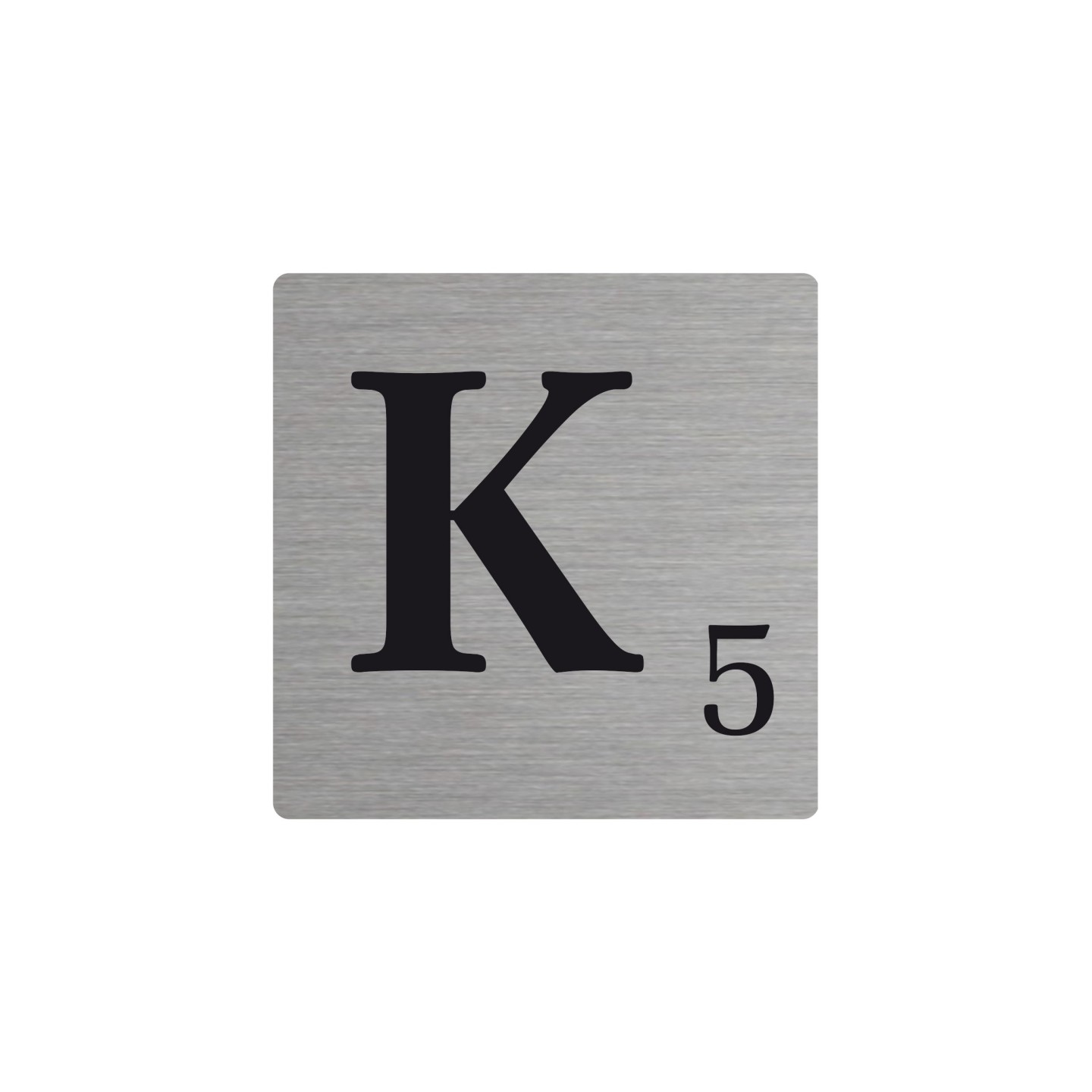 Lettre déco Scrabble en alu   K