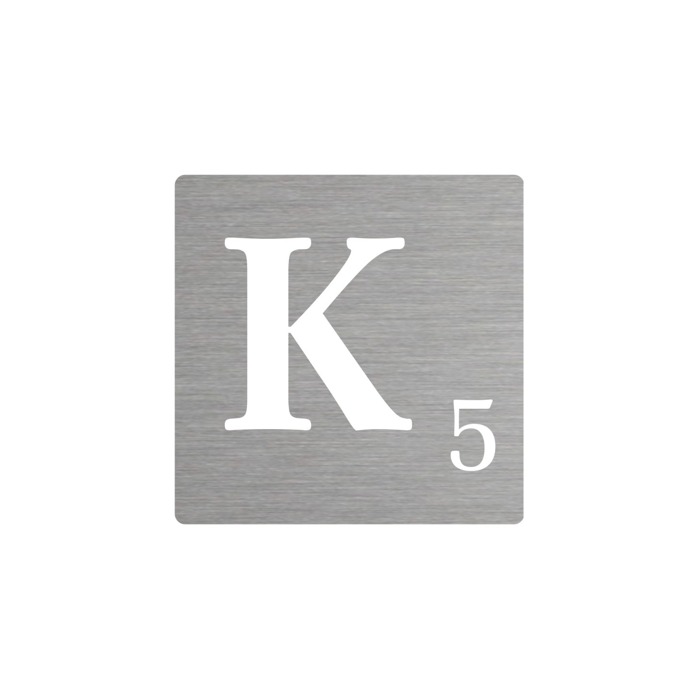 Lettre déco Scrabble en alu   K
