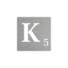 Lettre déco Scrabble en alu   K