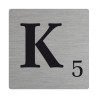 Lettre déco Scrabble en alu   K