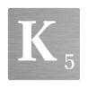 Lettre déco Scrabble en alu   K