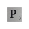Lettre déco Scrabble en alu   P