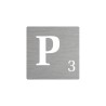 Lettre déco Scrabble en alu   P