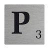 Lettre déco Scrabble en alu   P