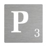 Lettre déco Scrabble en alu   P