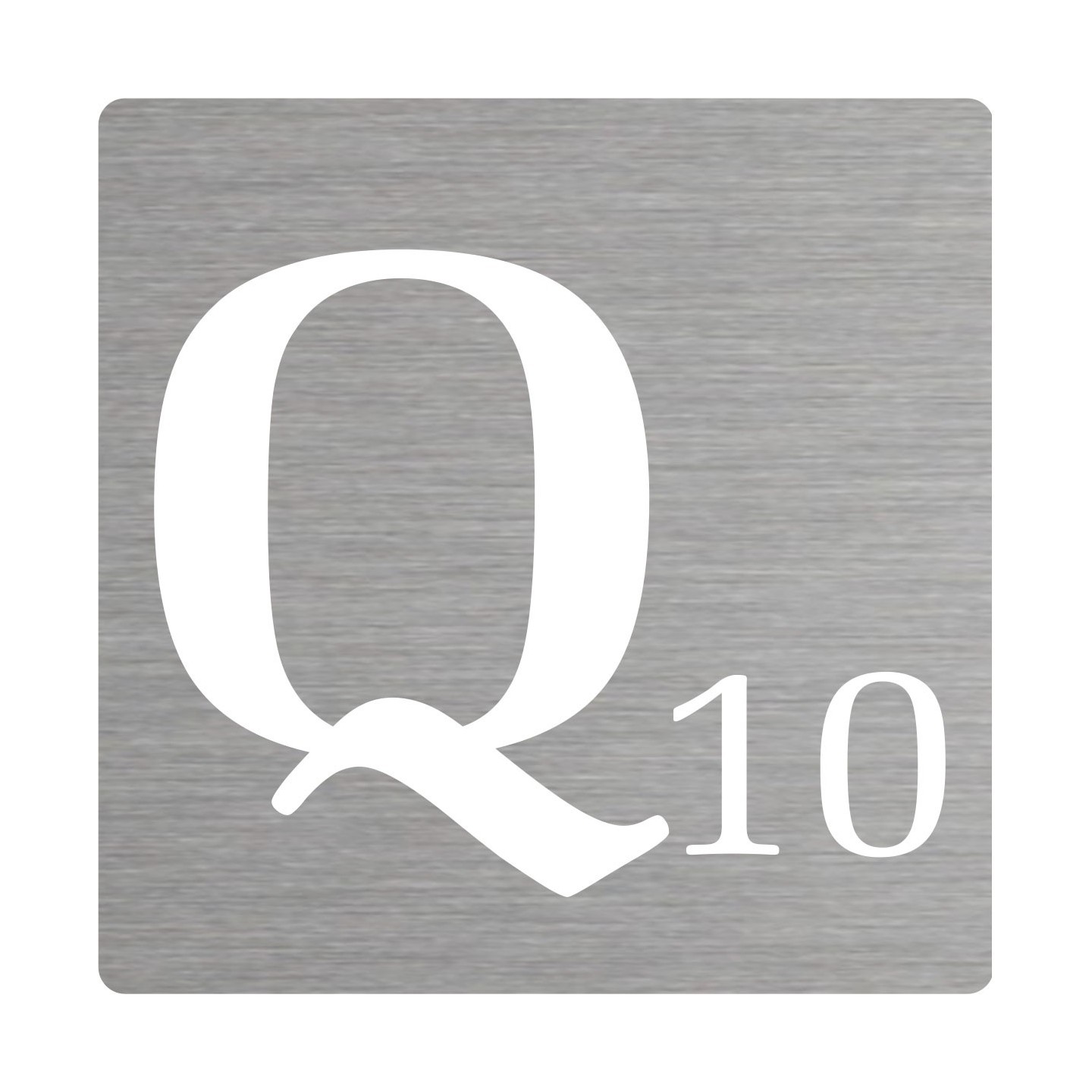 Lettre déco Scrabble en alu   Q