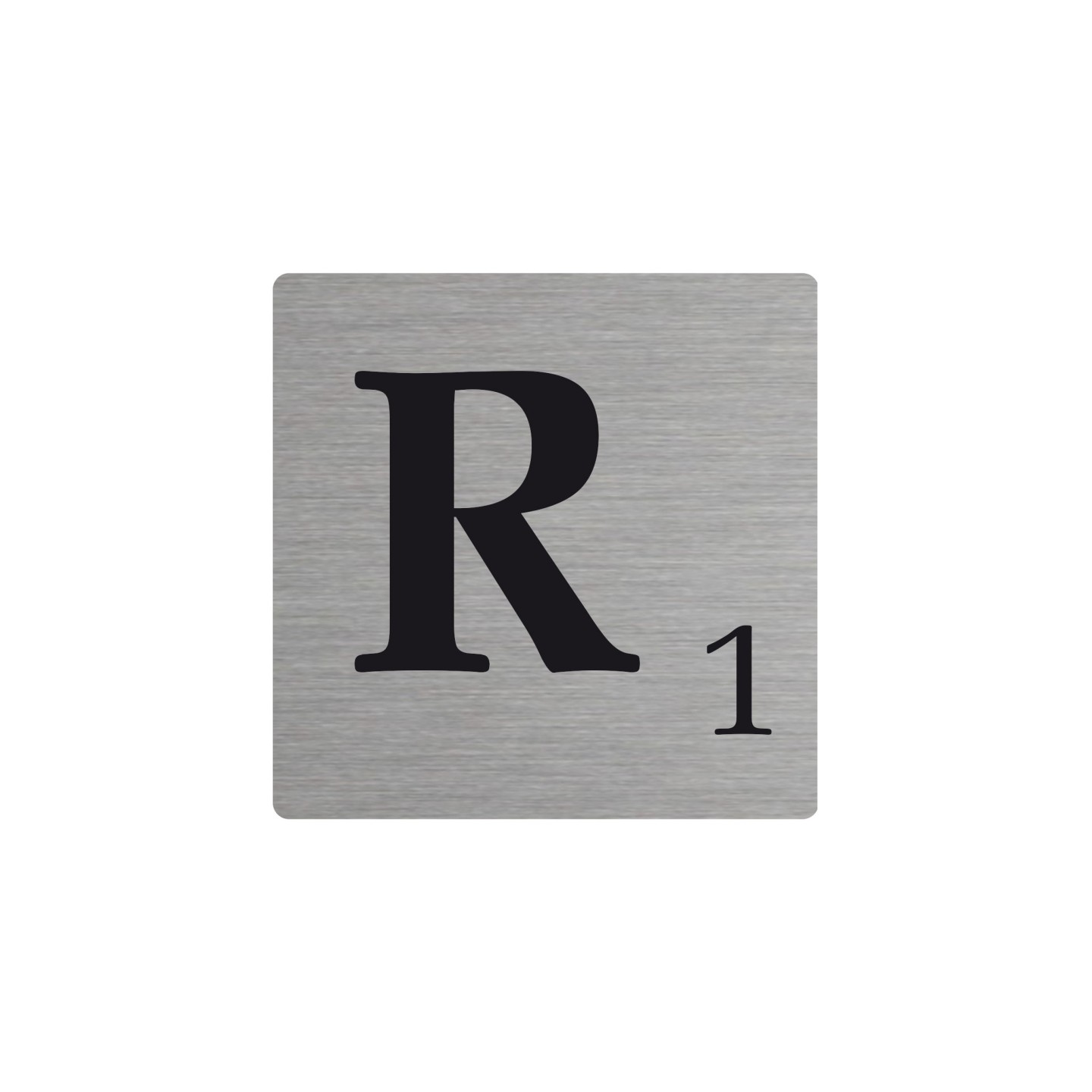 Lettre déco Scrabble en alu   R