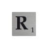 Lettre déco Scrabble en alu   R