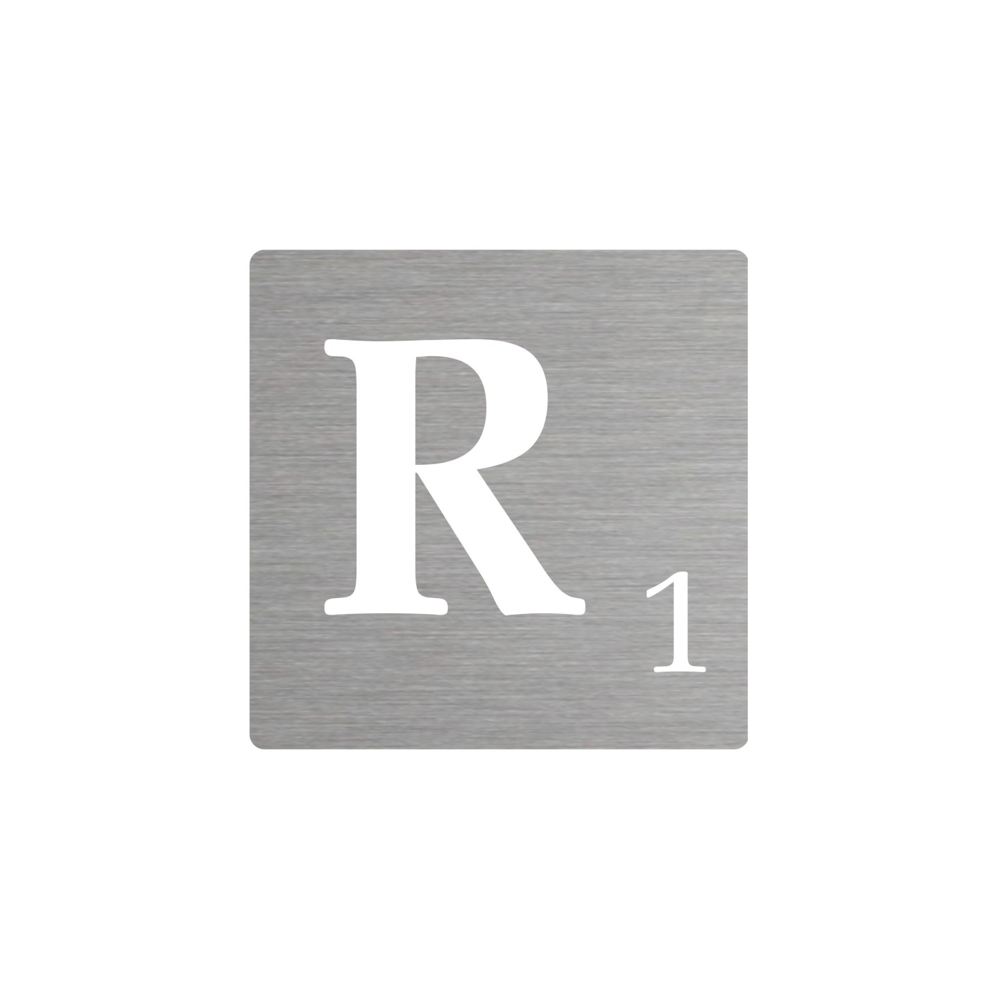 Lettre déco Scrabble en alu   R