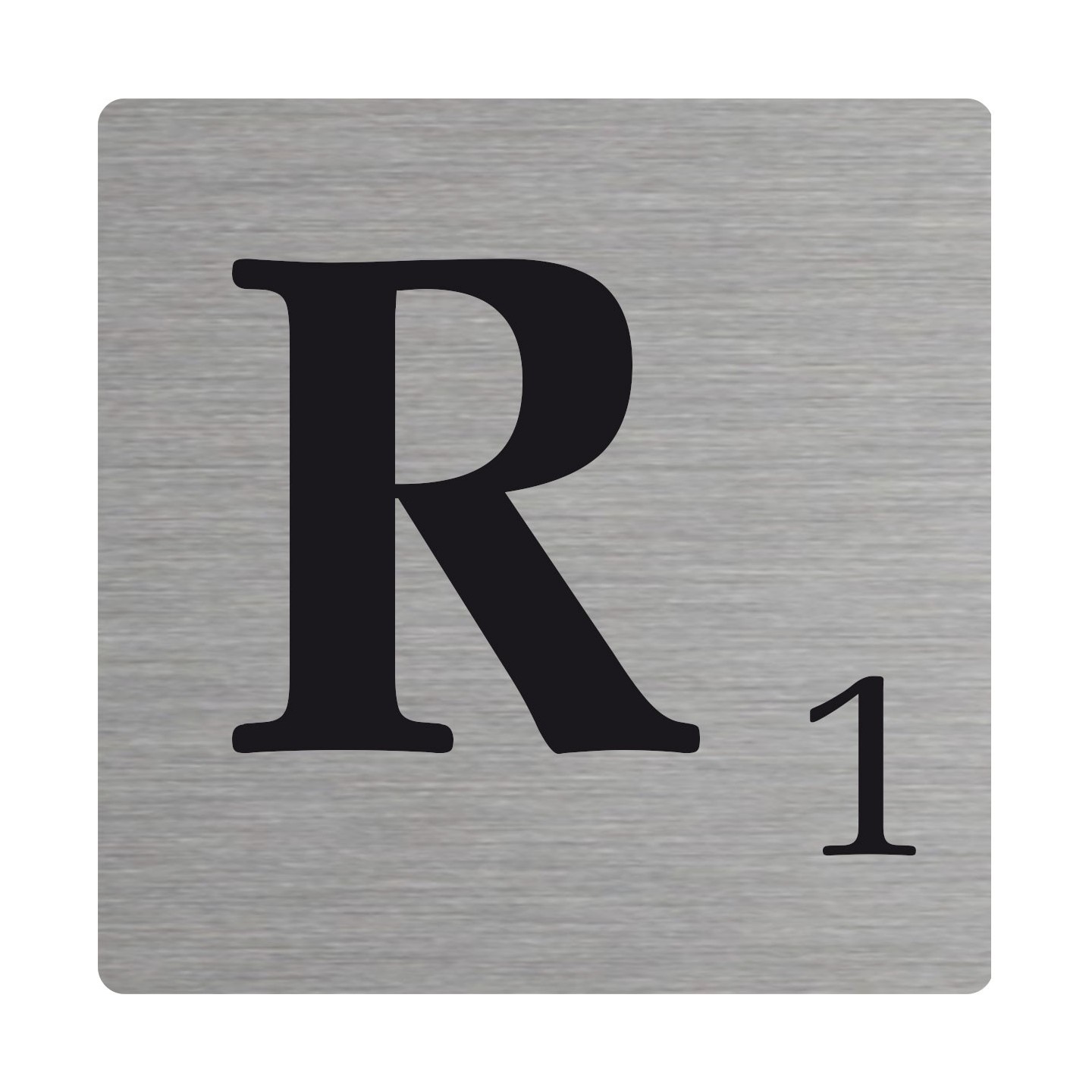 Lettre déco Scrabble en alu   R