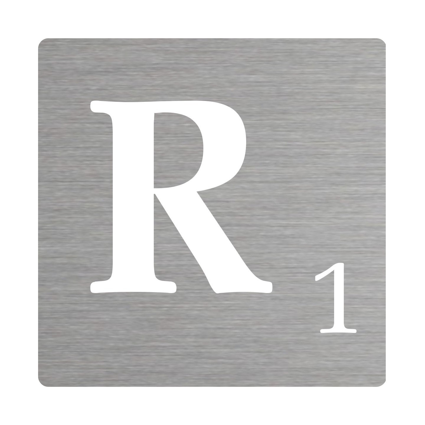 Lettre déco Scrabble en alu   R