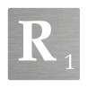 Lettre déco Scrabble en alu   R