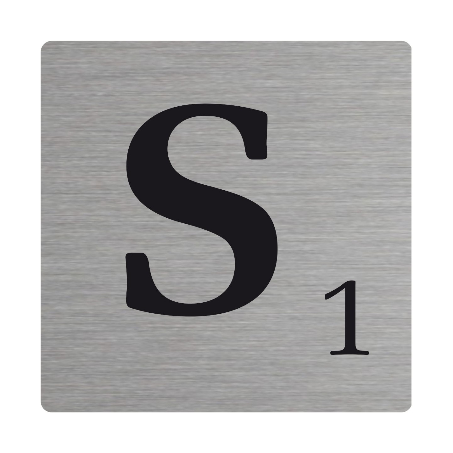 Lettre déco Scrabble en alu   S